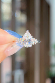 2.00ct D-VS1 Pear Lab Diamond Nova Engagement Rings Princess Bride Diamonds 