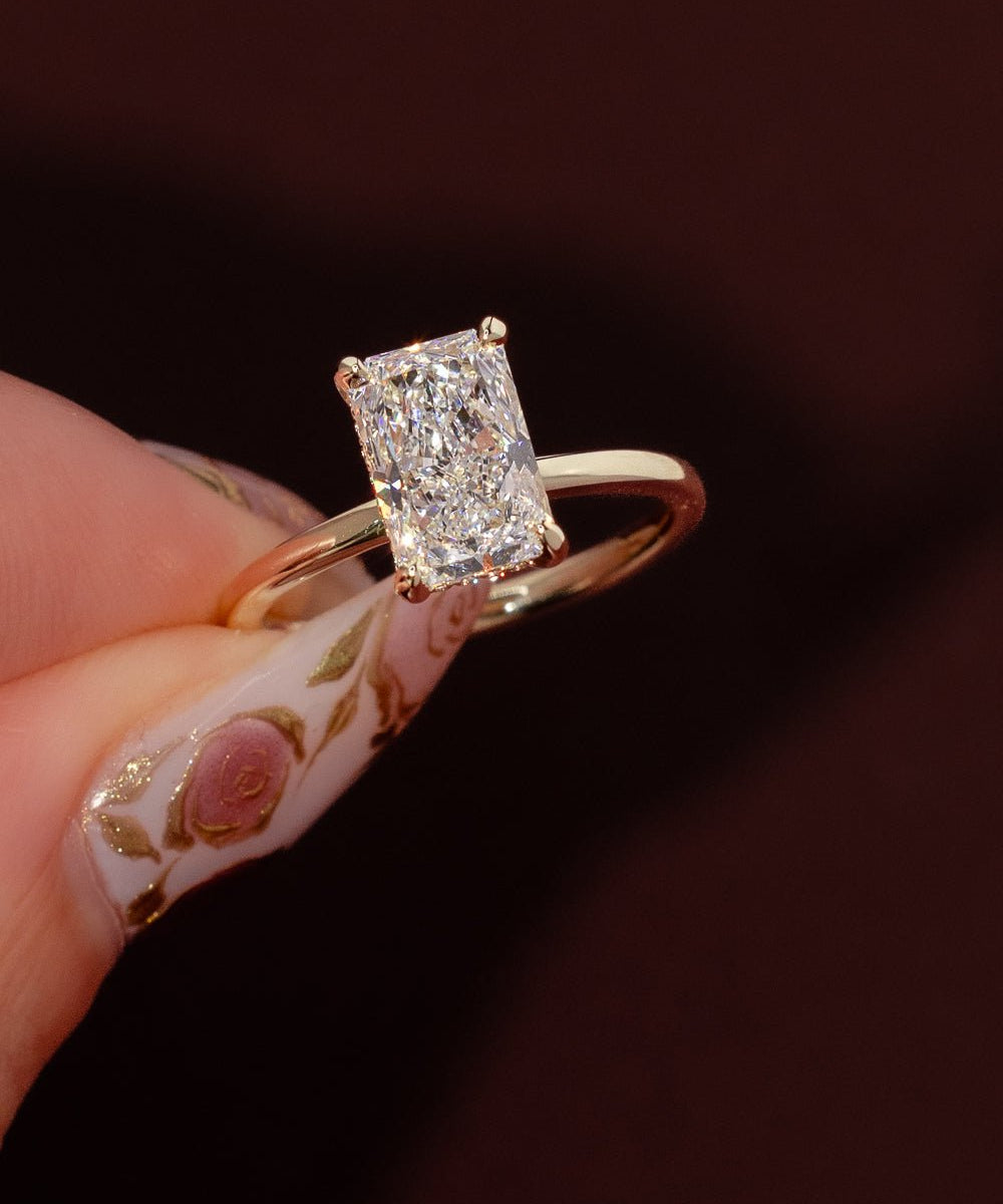 2.00ct D - VS1 Radiant Lab Diamond Kayla - PBD Engagement Rings