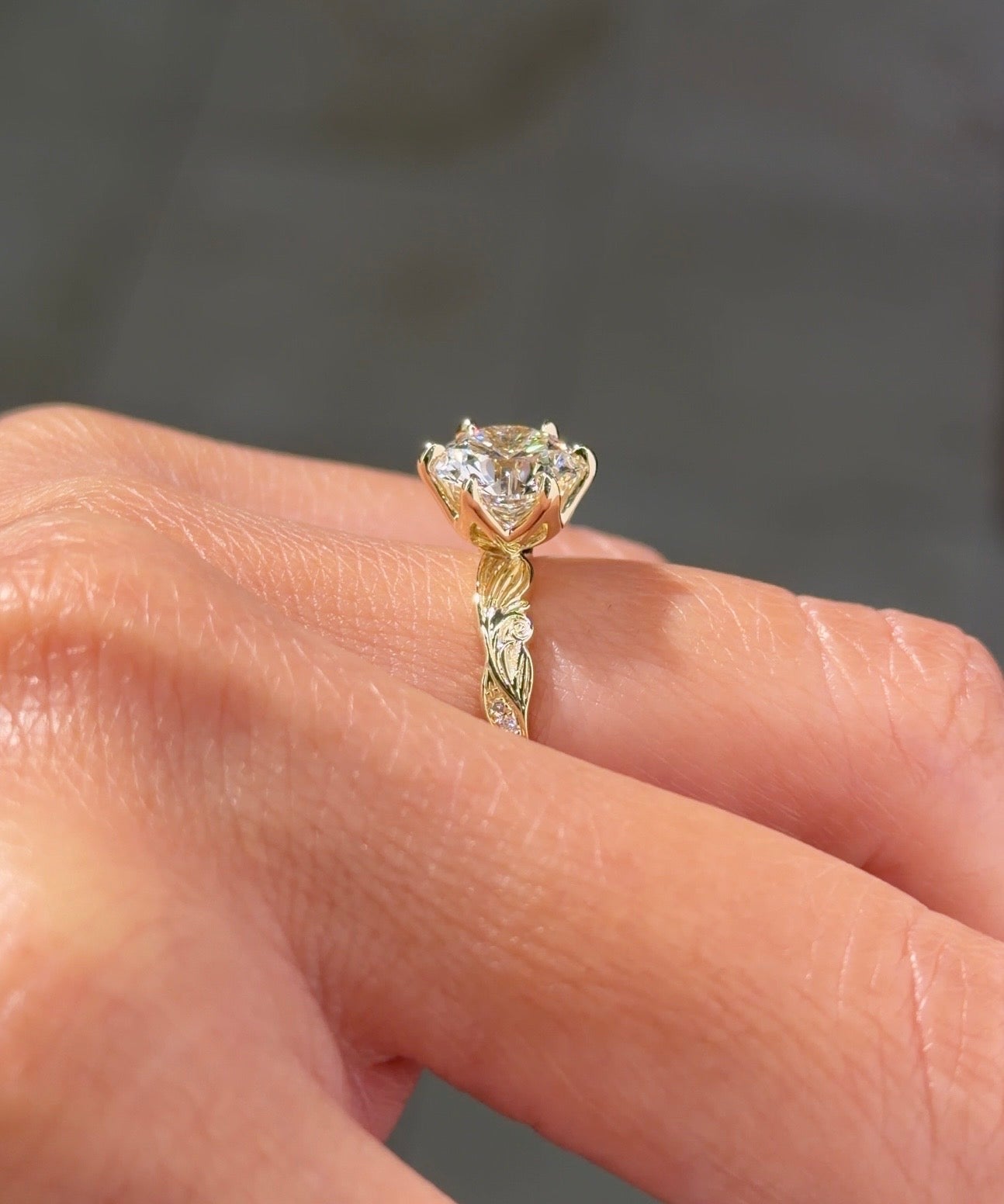 2.00ct D-VS1 Round Lab Diamond Josephine - PBD Engagement Rings