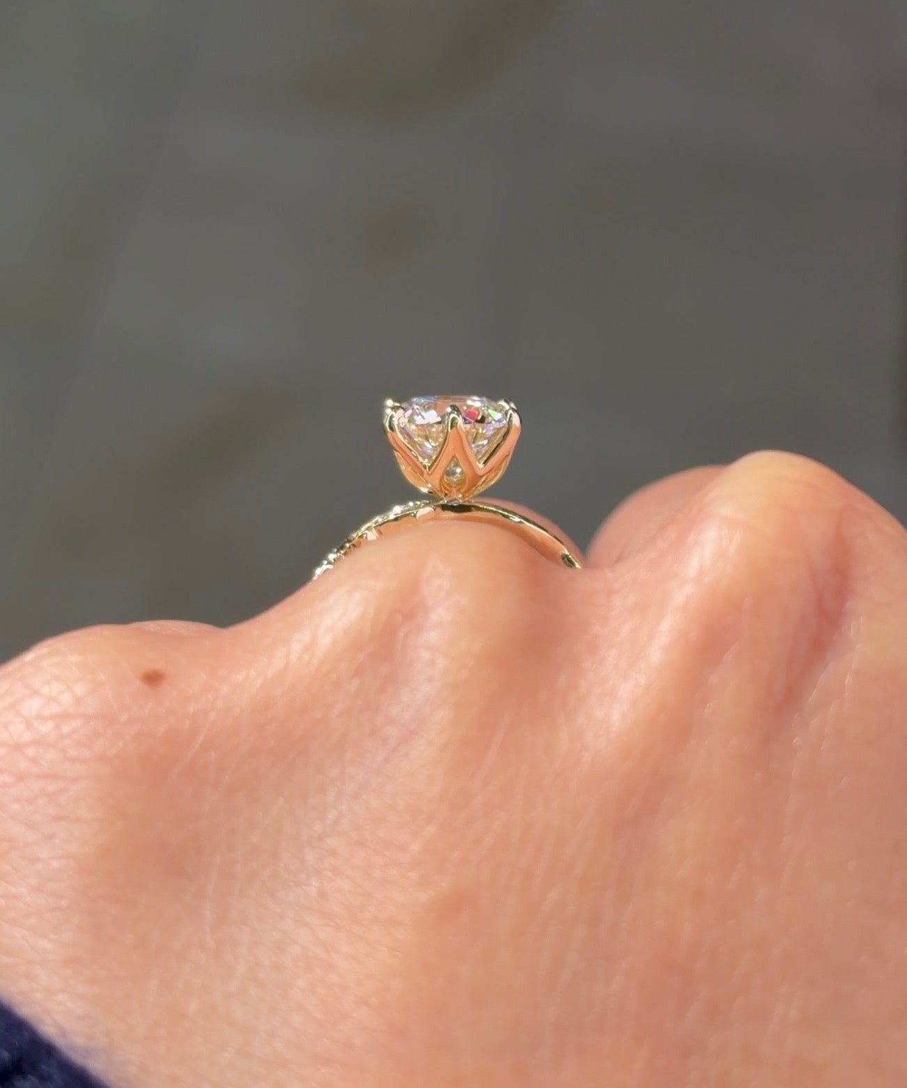 2.00ct D-VS1 Round Lab Diamond Josephine - PBD Engagement Rings