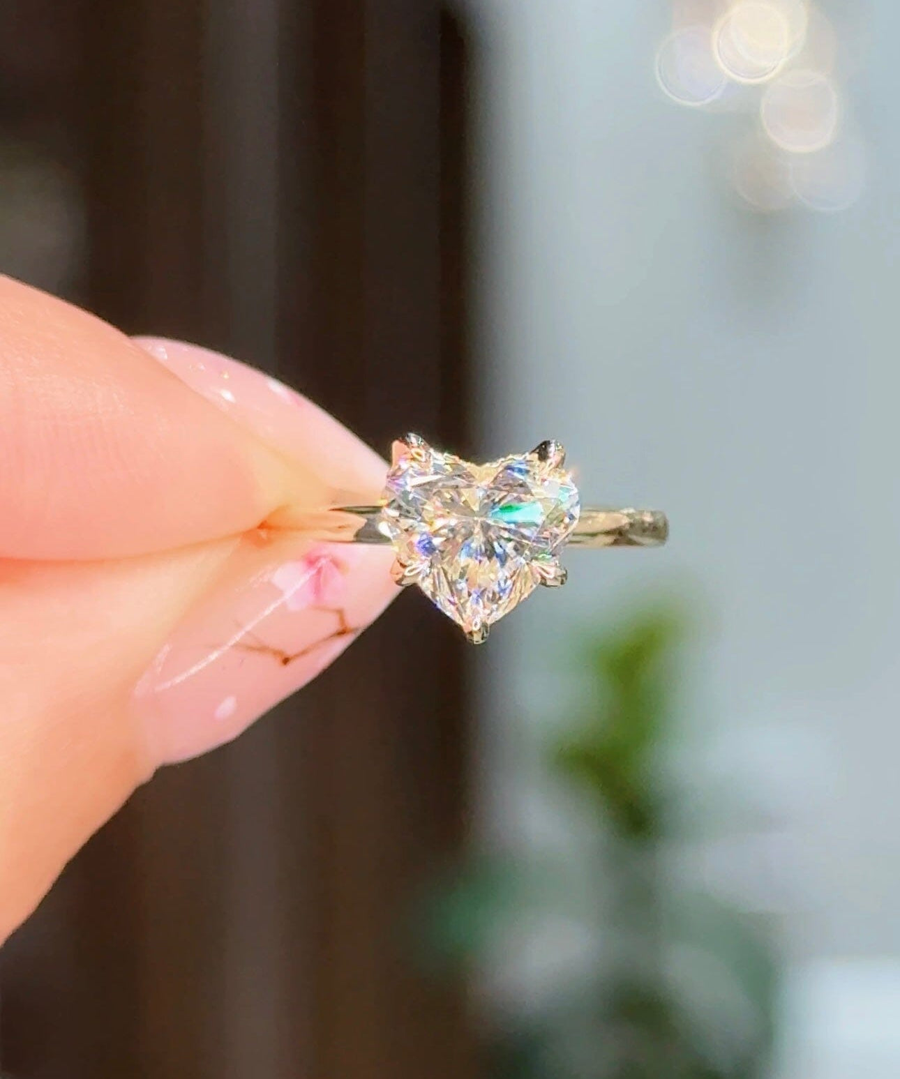 2.00ct D-VVS2 Heart Lab Diamond Kayla Engagement Rings Princess Bride Diamonds 