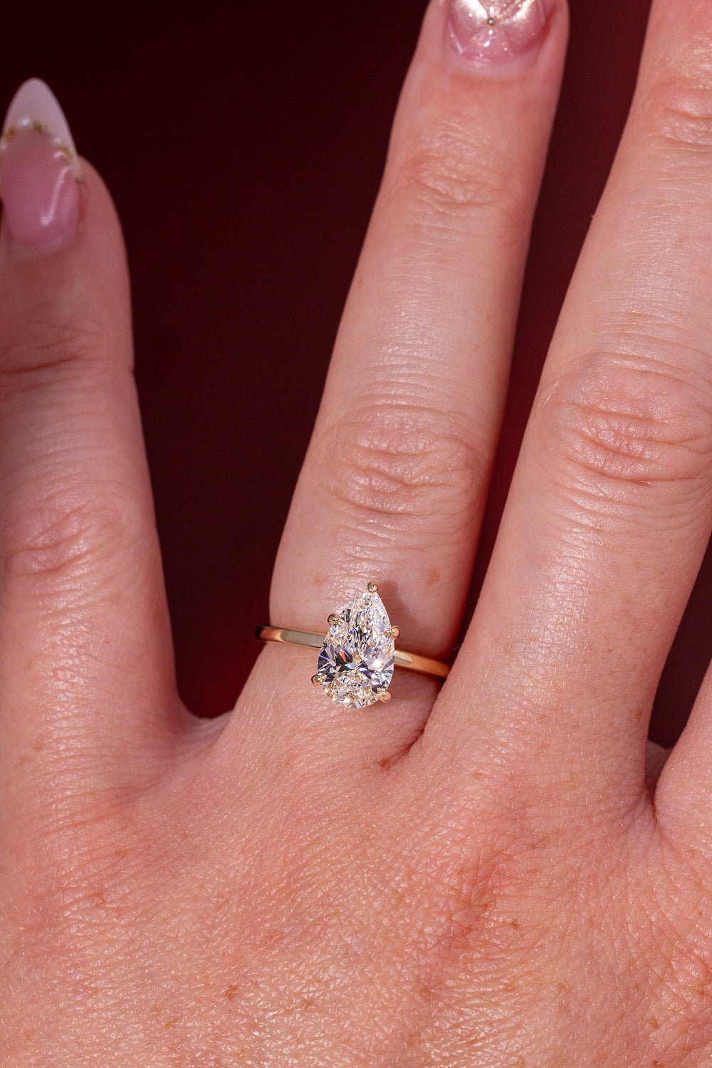 2.00ct D - VVS2 Pear Lab Diamond Kayla - PBD Engagement Rings