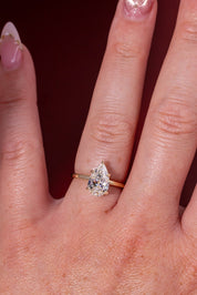 2.00ct D - VVS2 Pear Lab Diamond Kayla - PBD Engagement Rings