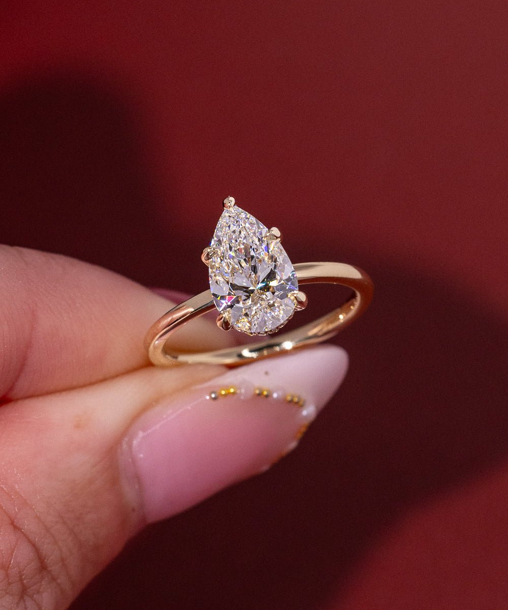 2.00ct D - VVS2 Pear Lab Diamond Kayla - PBD Engagement Rings