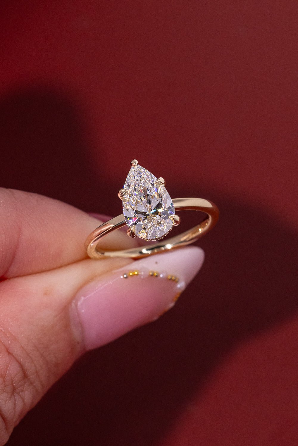 2.00ct D - VVS2 Pear Lab Diamond Kayla - PBD Engagement Rings