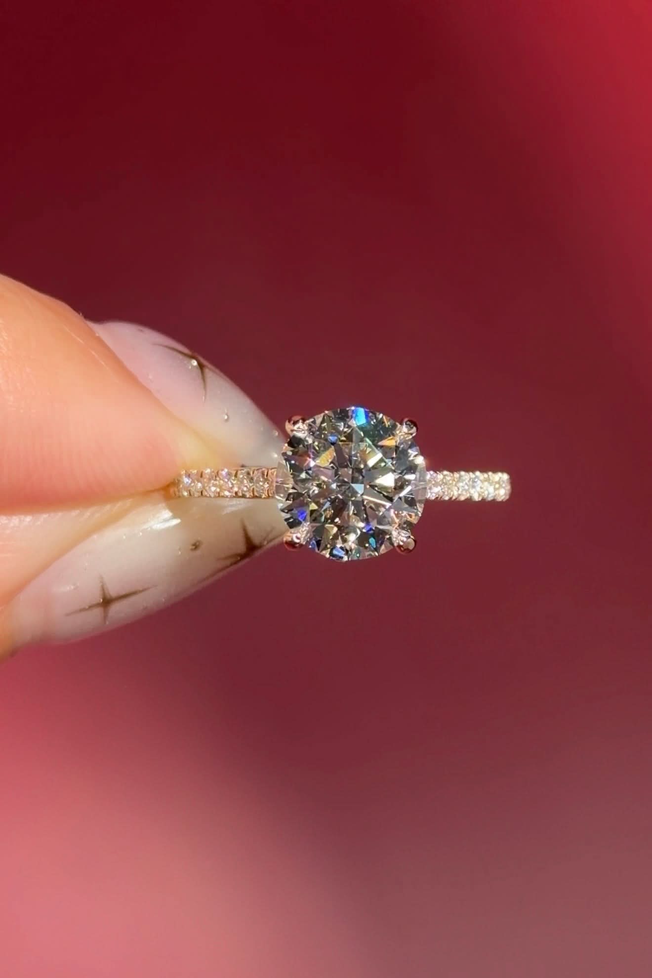 2.00ct D - VVS2 Round Lab Diamond Stella - PBD Engagement Rings