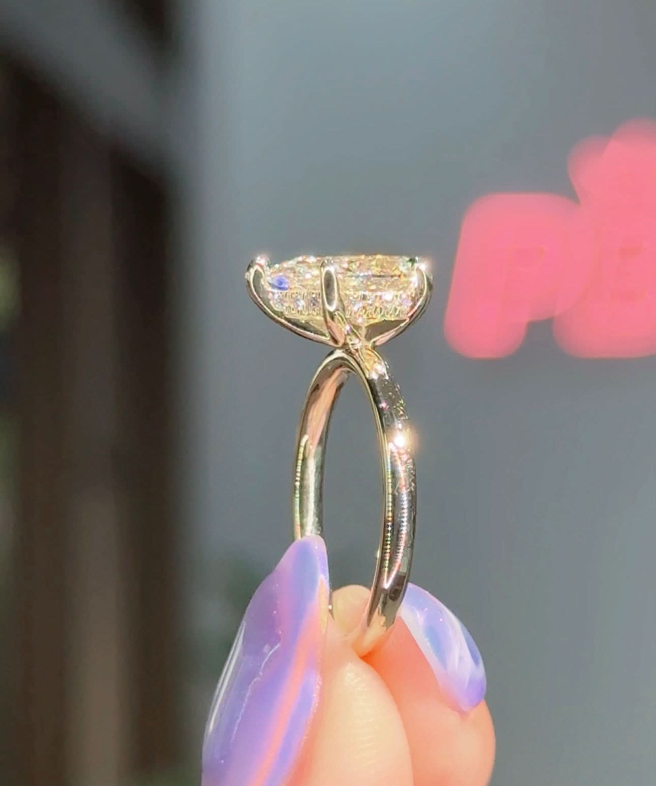 2.00ct E-VVS2 Pear Lab Diamond Kayla - PBD Engagement Rings