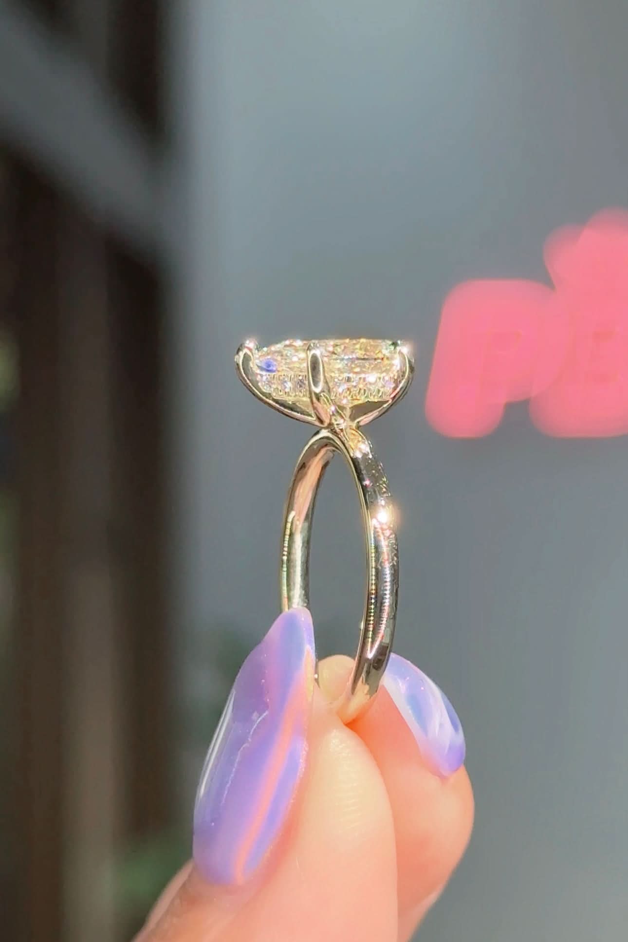 2.00ct E-VVS2 Pear Lab Diamond Kayla - PBD Engagement Rings