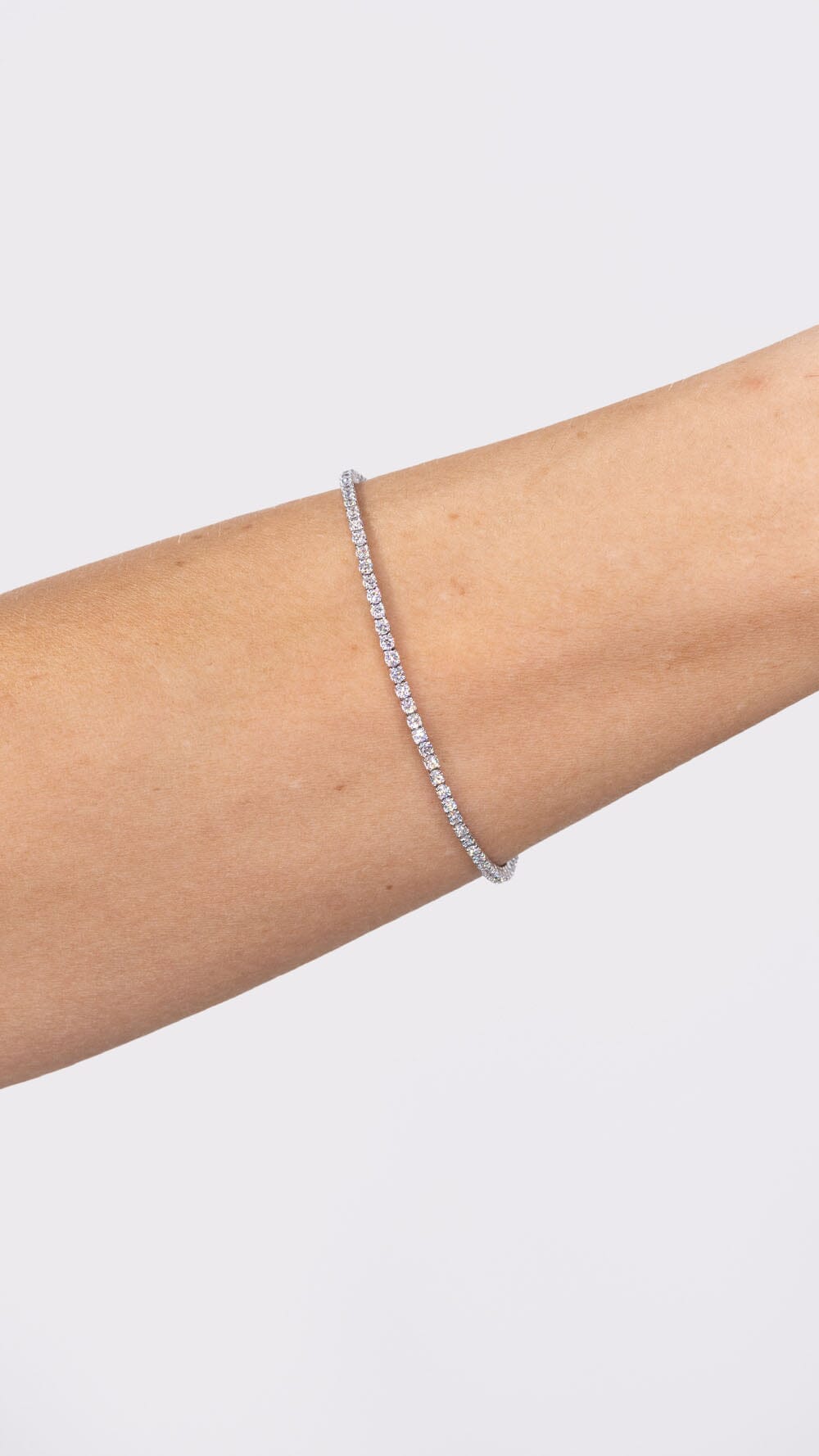 2.00ct F+ VS+ Lab Diamond Tennis Bracelet 14k White Gold Bracelets Princess Bride Diamonds 