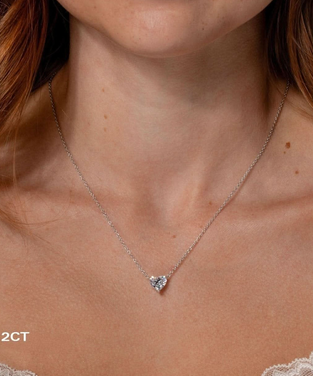 2.00ct Heart Brandi Necklace - PBD Necklaces