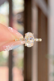 2.01ct D-VS1 Oval Lab Diamond Daisy Engagement Rings Princess Bride Diamonds 