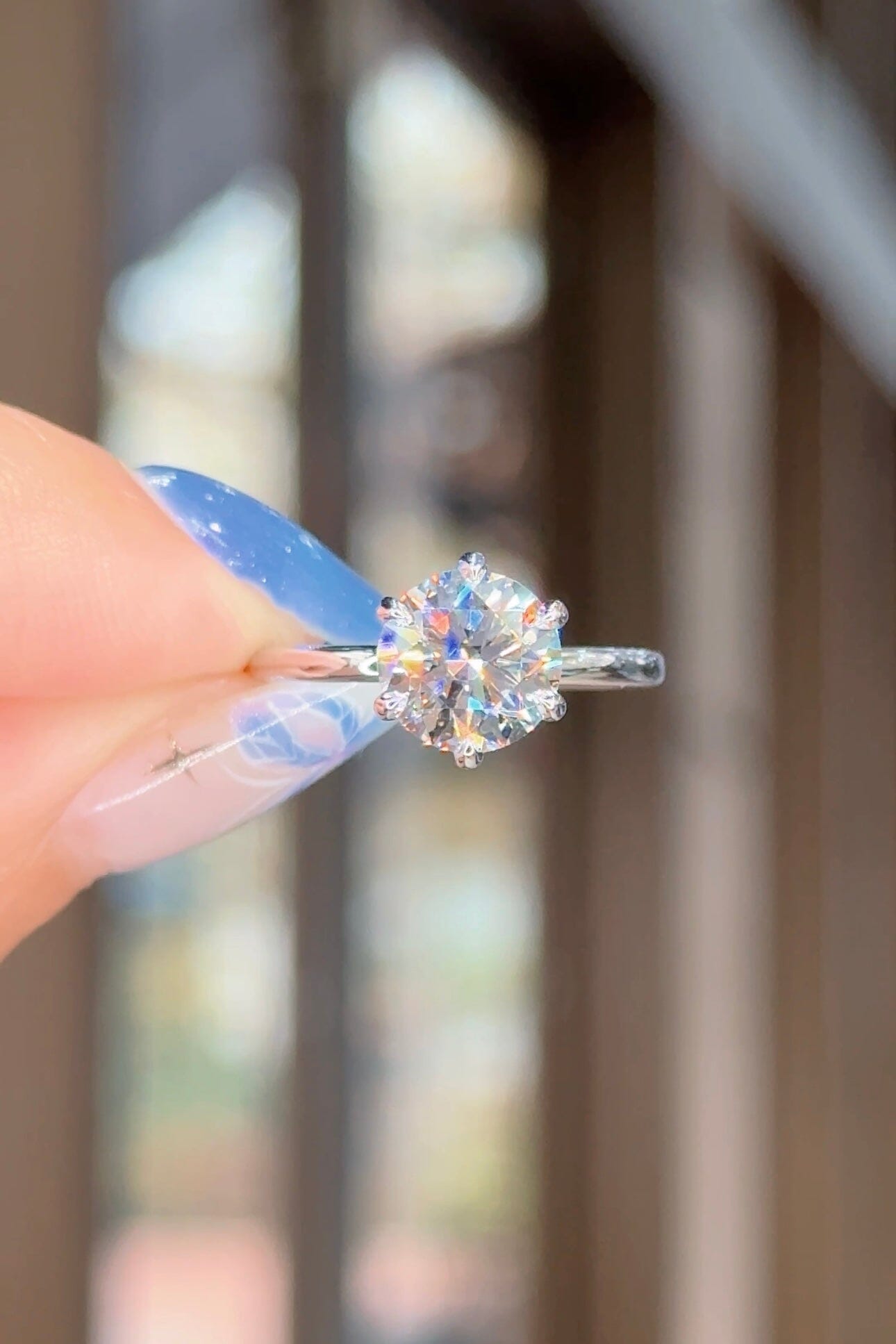 2.01ct D-VS1 Round Lab Diamond Juliette Engagement Rings Princess Bride Diamonds 