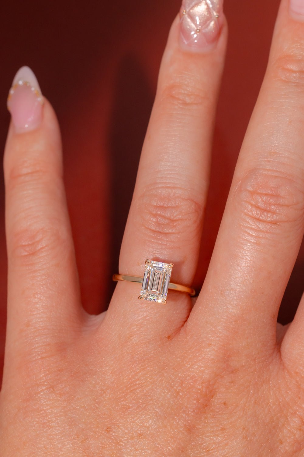 2.01ct D - VVS2 Emerald Lab Diamond Kayla - PBD Engagement Rings