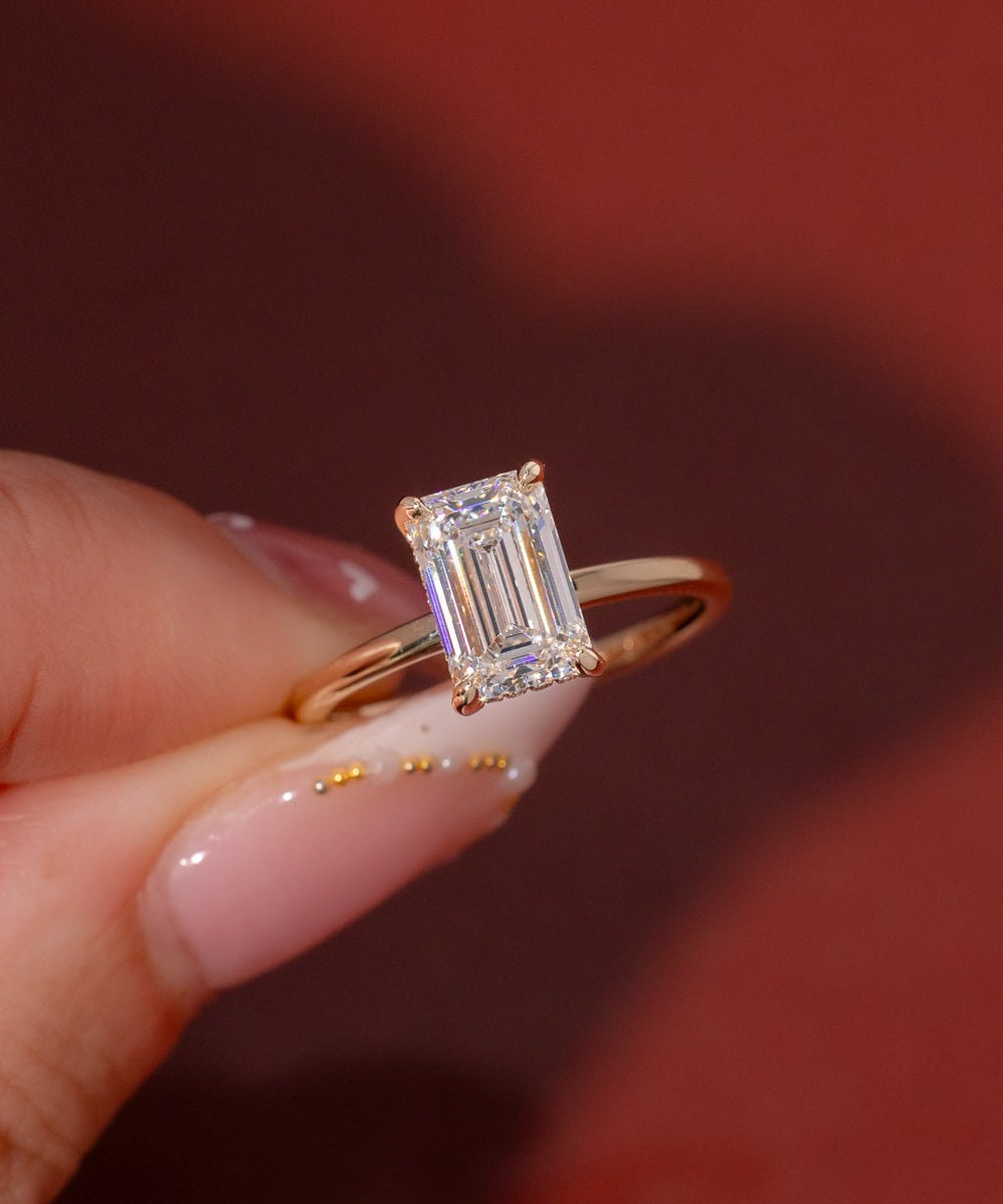 2.01ct D - VVS2 Emerald Lab Diamond Kayla - PBD Engagement Rings