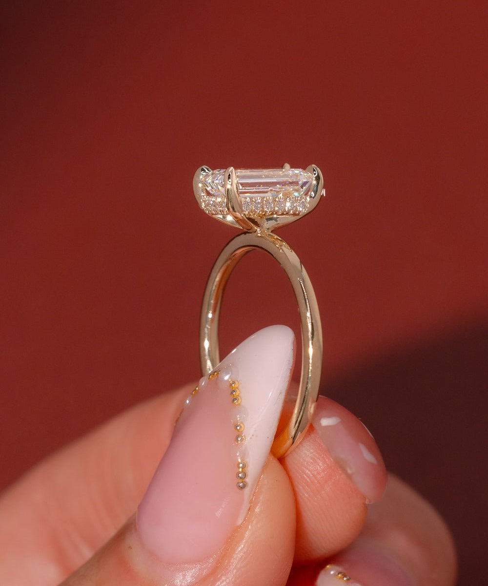 2.01ct D - VVS2 Emerald Lab Diamond Kayla - PBD Engagement Rings