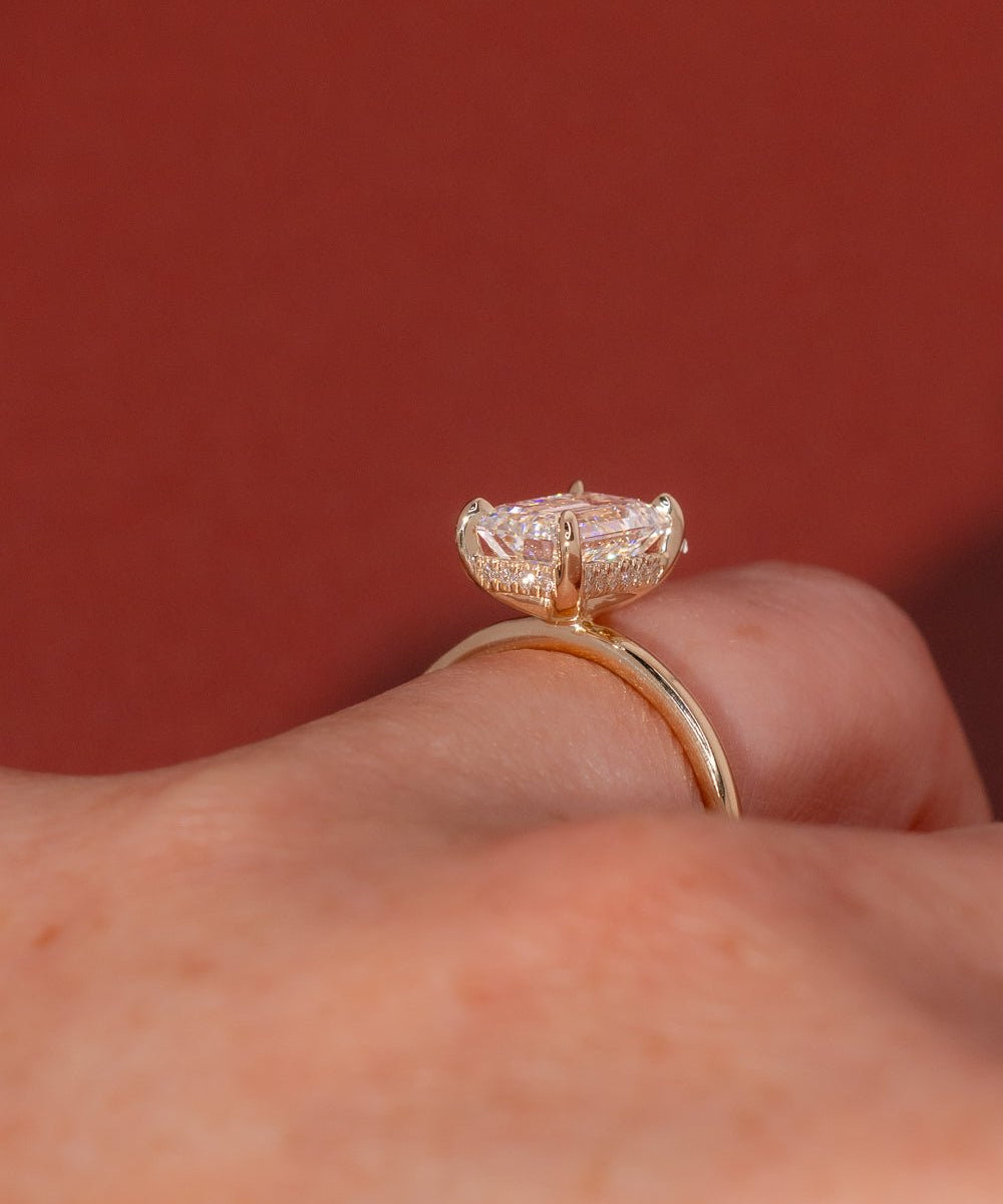 2.01ct D - VVS2 Emerald Lab Diamond Kayla - PBD Engagement Rings