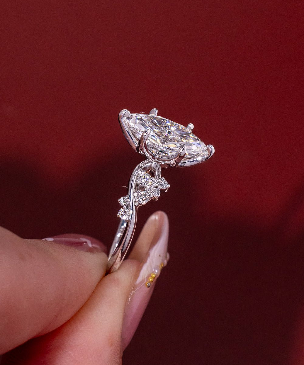 2.01ct E - VS1 Marquise Lab Diamond Ariel - PBD Engagement Rings