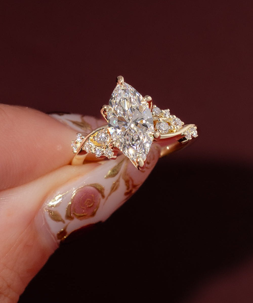 2.01ct E - VS1 Marquise Lab Diamond Ariel - PBD Engagement Rings