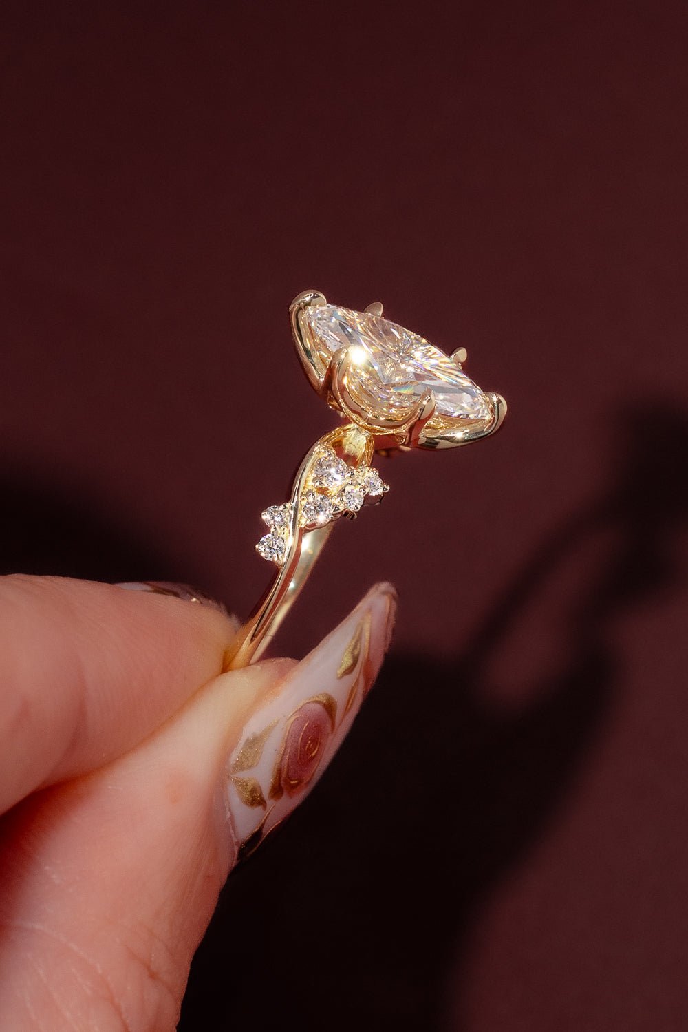 2.01ct E - VS1 Marquise Lab Diamond Ariel - PBD Engagement Rings