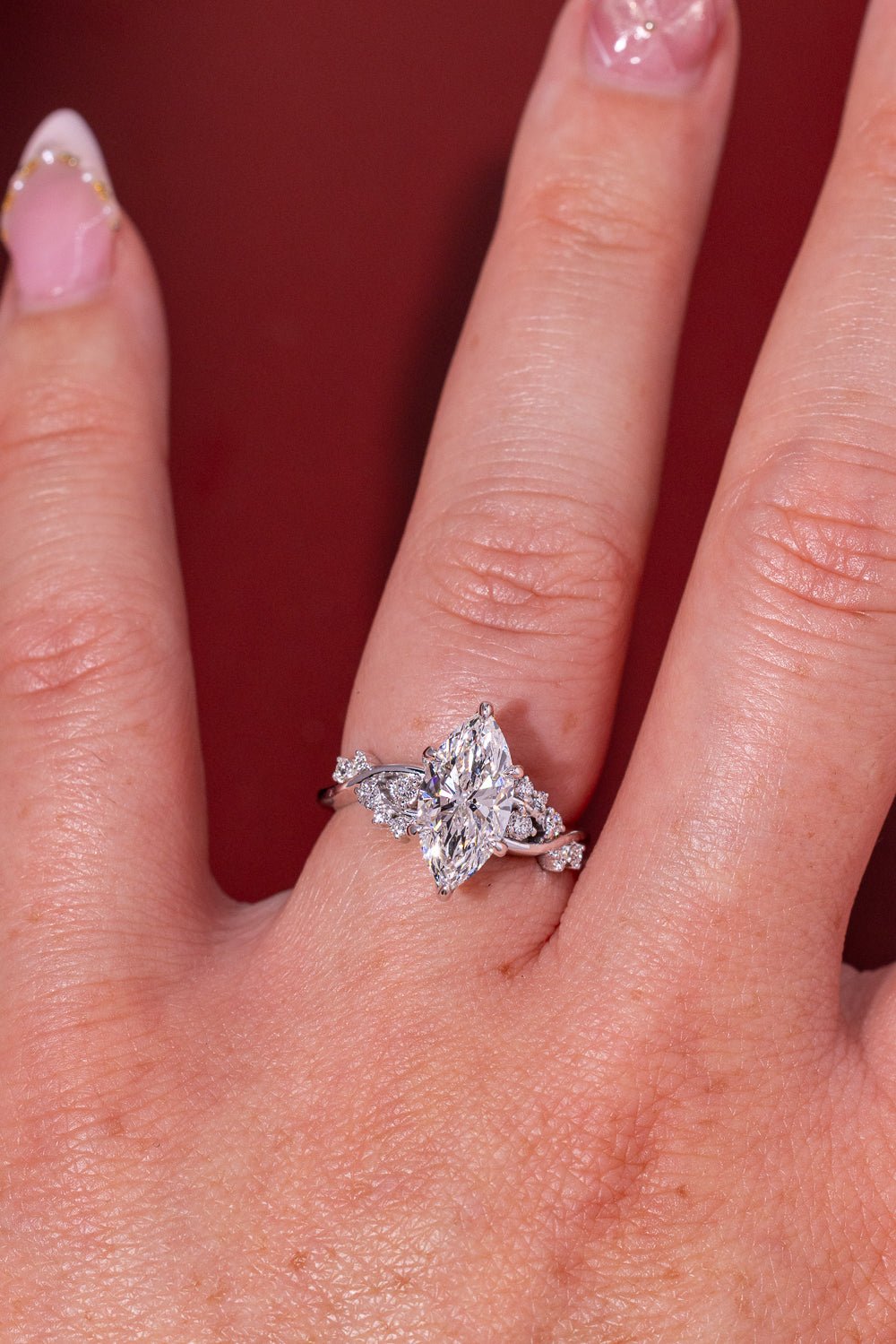 2.01ct E - VS1 Marquise Lab Diamond Ariel - PBD Engagement Rings