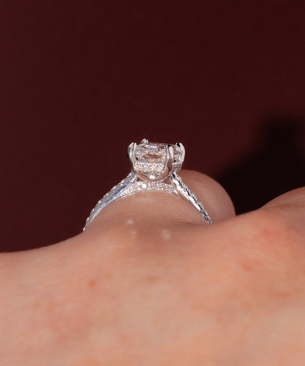 2.01ct E - VS1 Radiant Lab Diamond Alice - PBD Engagement Rings