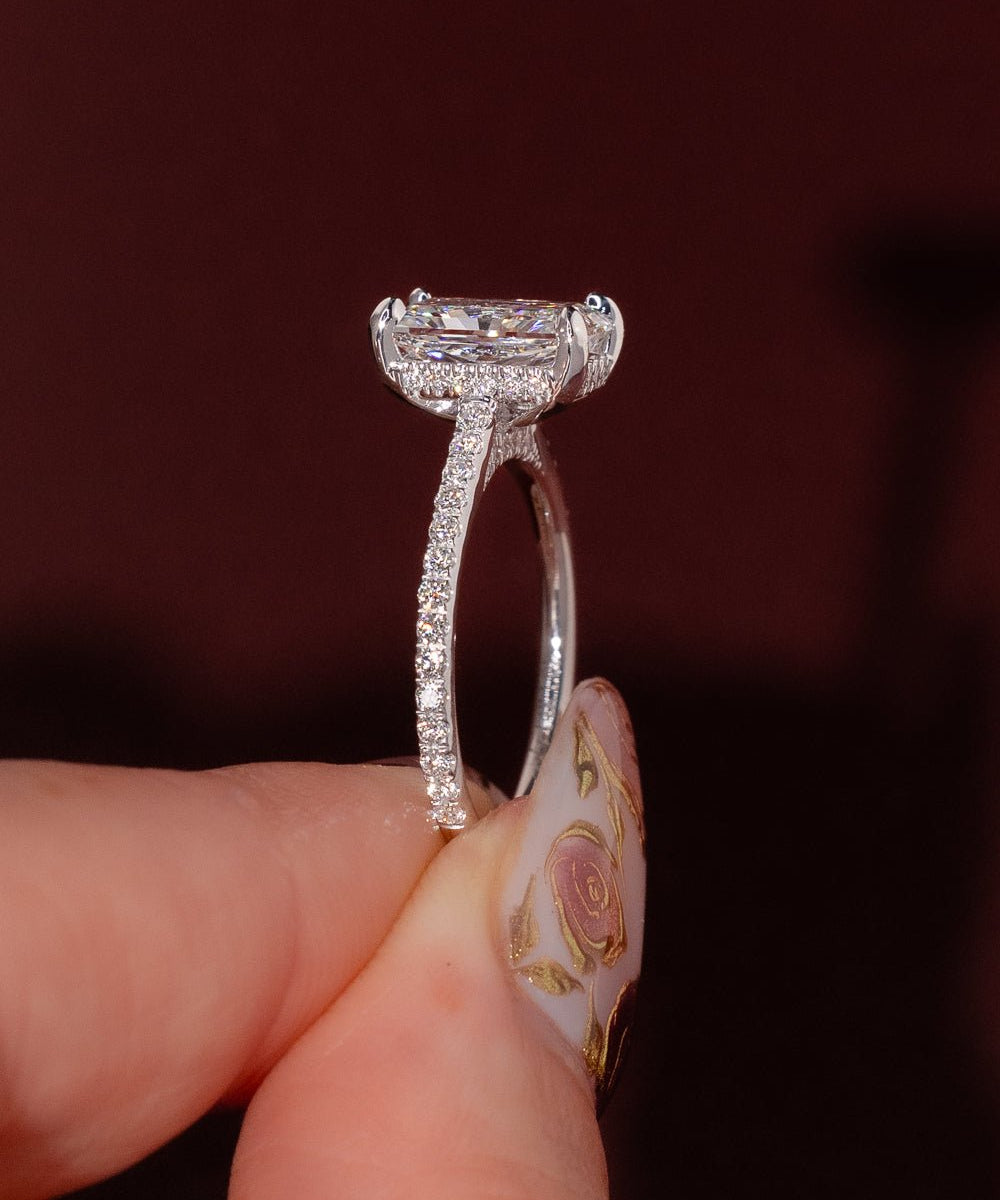 2.01ct E - VS1 Radiant Lab Diamond Alice - PBD Engagement Rings