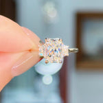 2.01ct E-VS1 Radiant Lab Diamond Lucia Engagement Rings Princess Bride Diamonds 