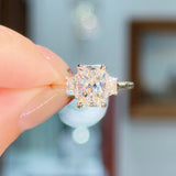 2.01ct E-VS1 Radiant Lab Diamond Lucia Engagement Rings Princess Bride Diamonds 