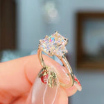 2.01ct E-VS1 Radiant Lab Diamond Lucia Engagement Rings Princess Bride Diamonds 