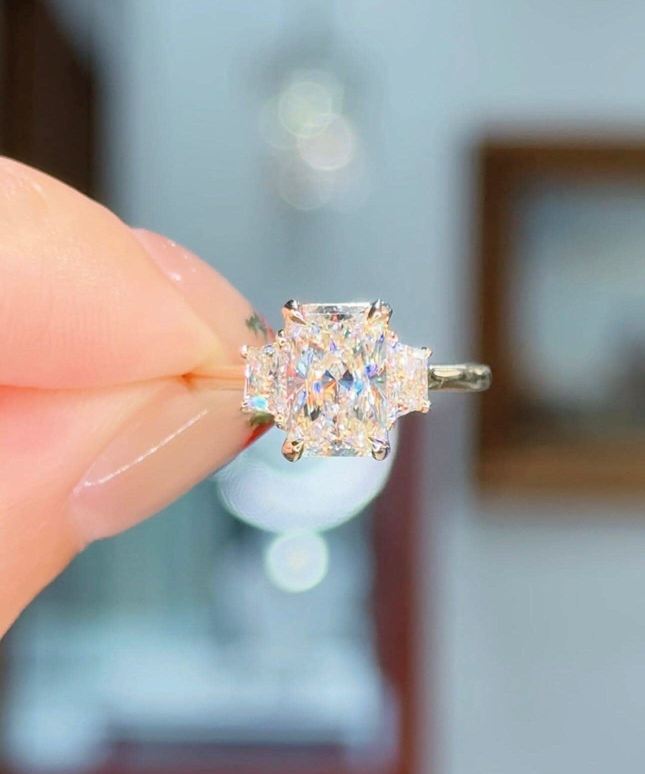 2.01ct E - VS1 Radiant Lab Diamond Lucia - PBD Engagement Rings