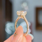 2.01ct E-VS1 Round Lab Diamond Alice Engagement Rings Princess Bride Diamonds 