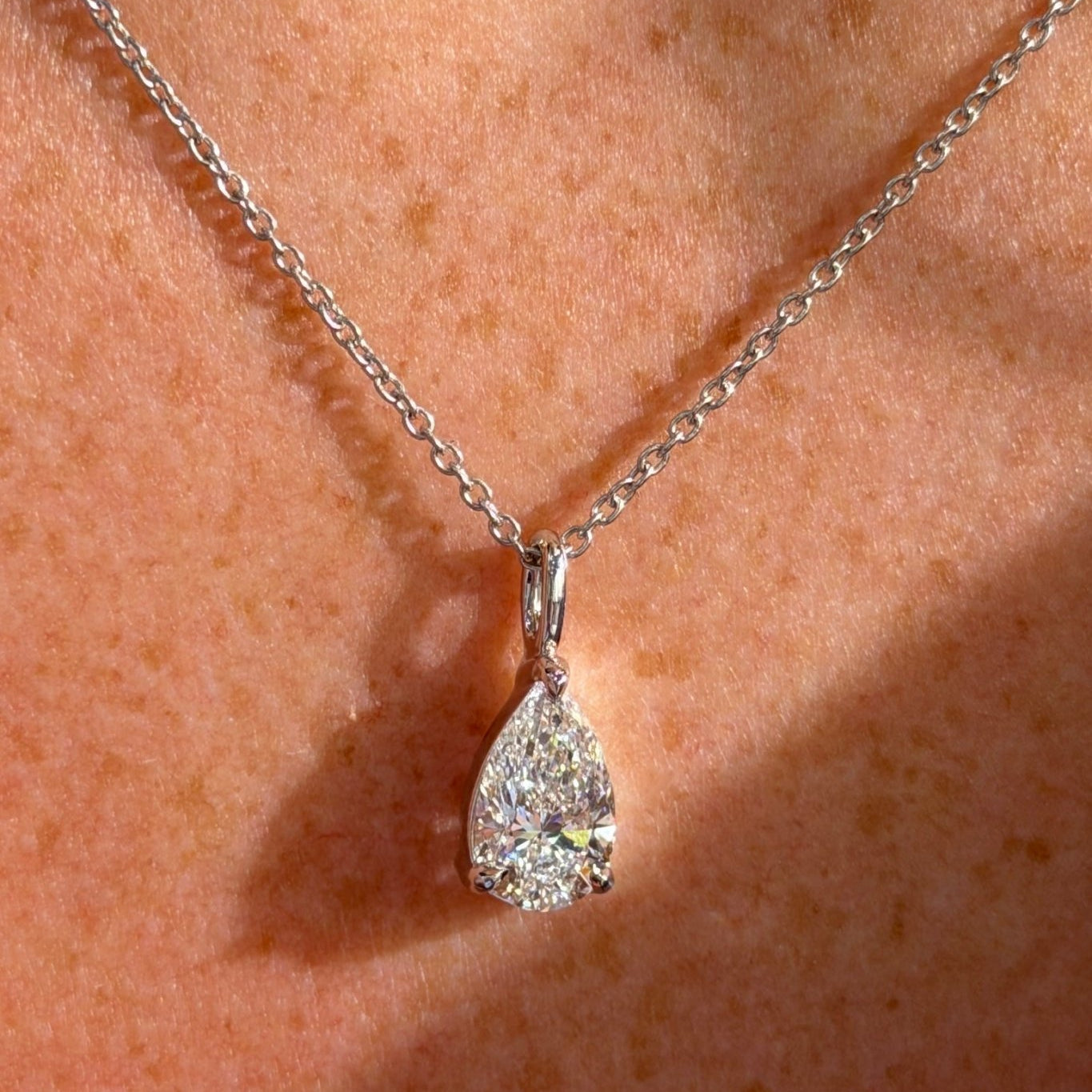 2.01ct E - VVS2 Brandi Pear Necklace - PBD Necklaces