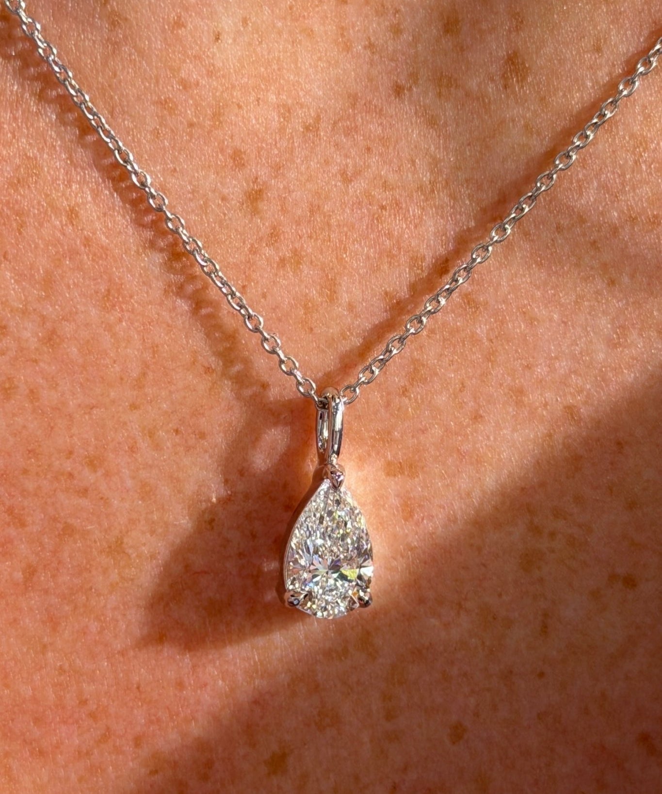 2.01ct E - VVS2 Brandi Pear Necklace - PBD Necklaces