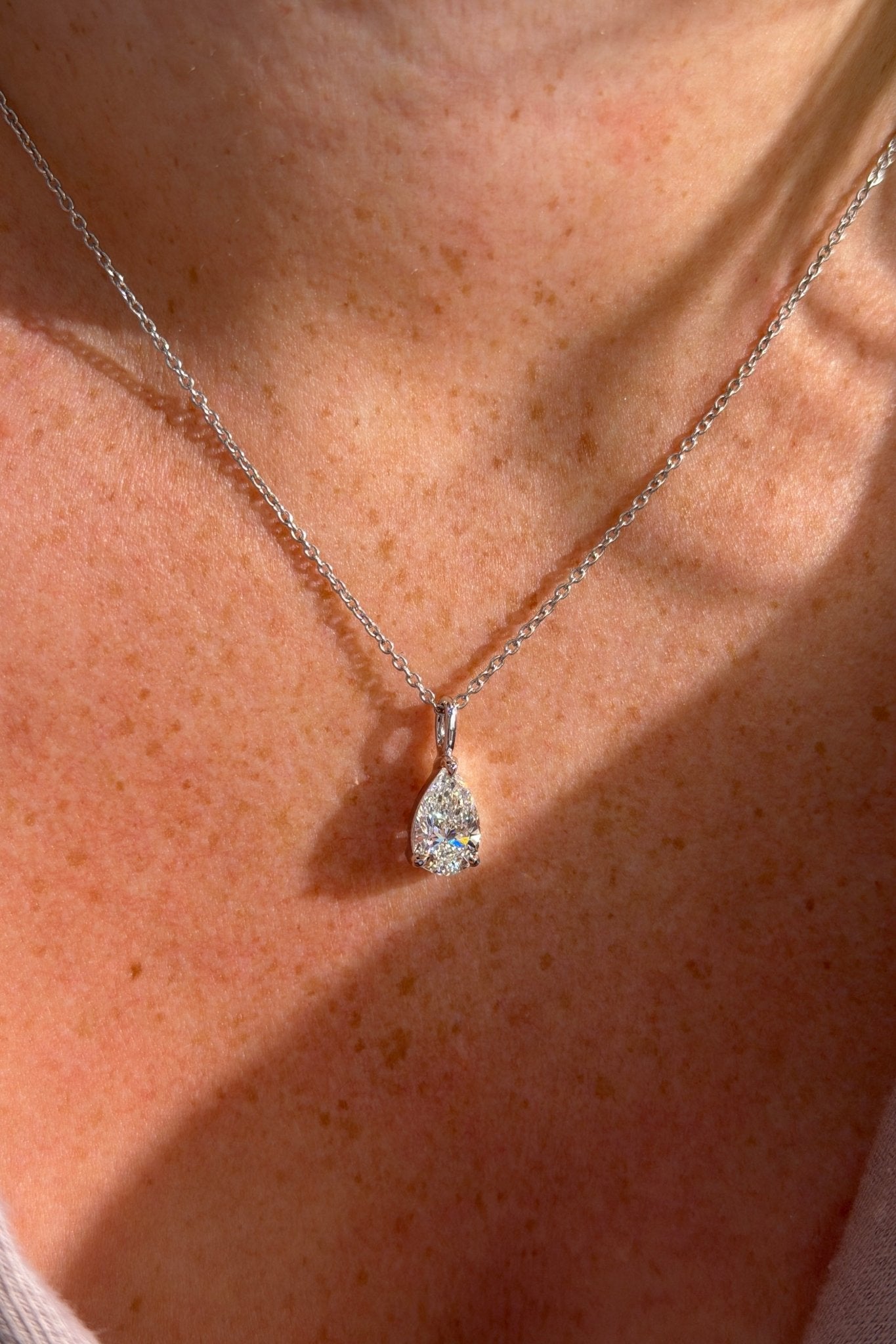 2.01ct E - VVS2 Brandi Pear Necklace - PBD Necklaces