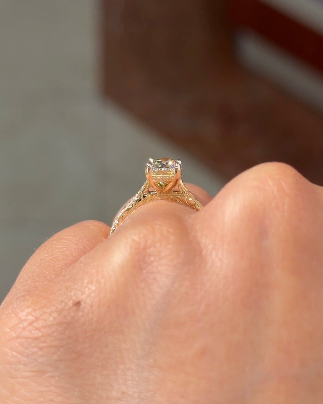 2.01ct E - VVS2 Old Mine Cushion Lab Diamond Louise - PBD Engagement Rings