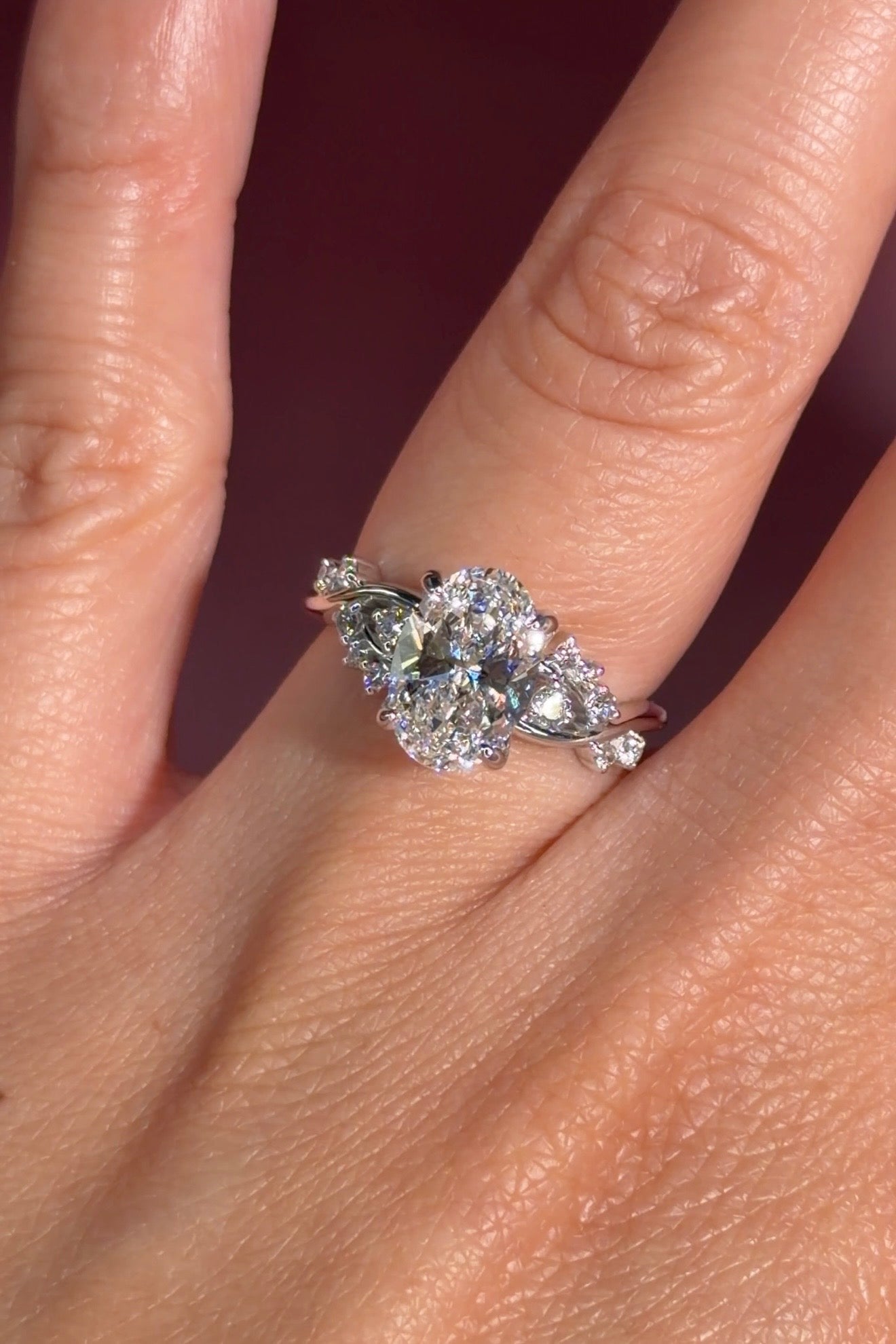 2.01ct E - VVS2 Oval Lab Diamond Ariel - PBD Engagement Rings