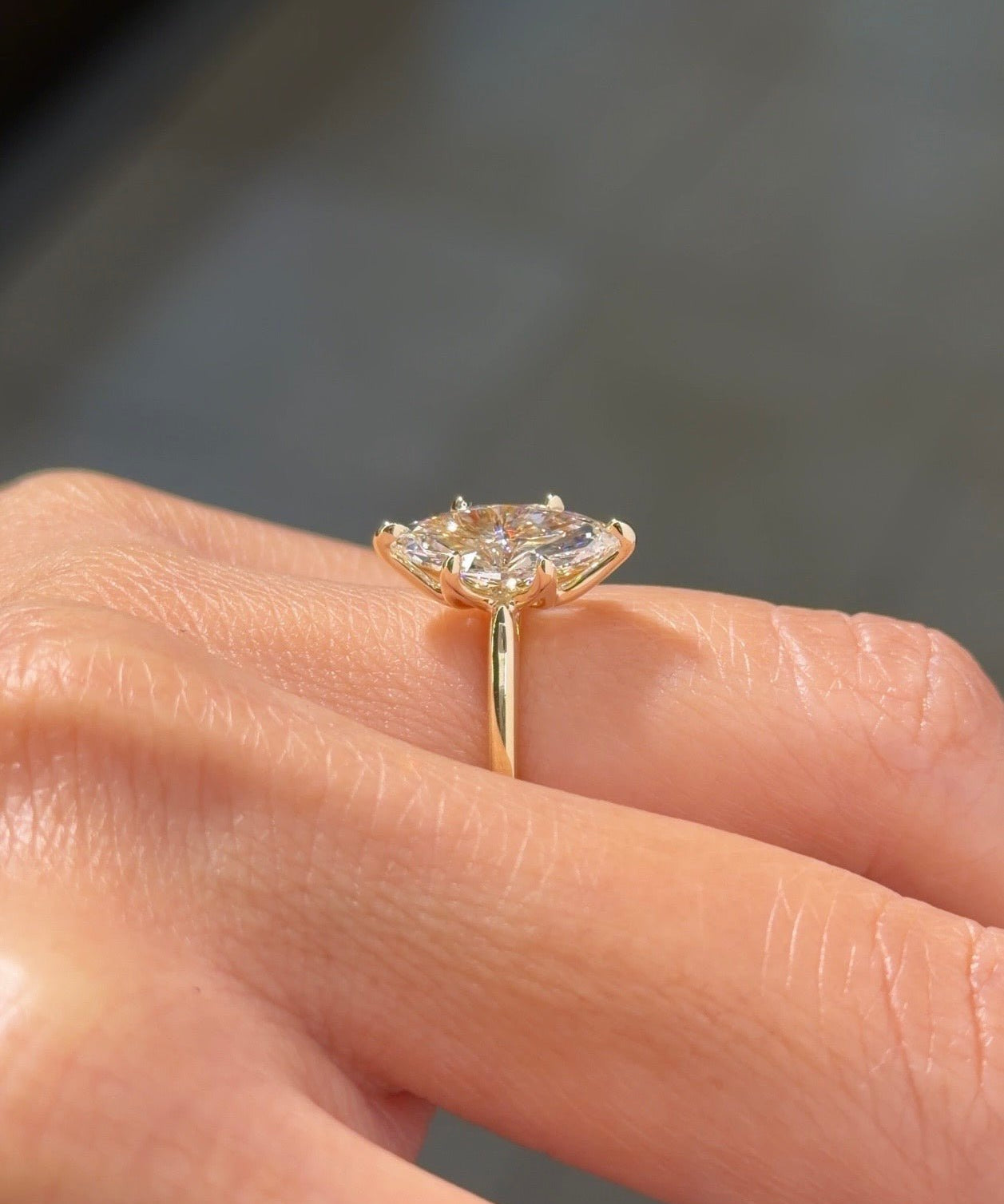 2.01ct F-VS1 Marquise Lab Diamond Victoria - PBD Engagement Rings