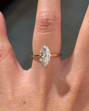 2.01ct F-VS1 Marquise Lab Diamond Victoria - PBD Engagement Rings