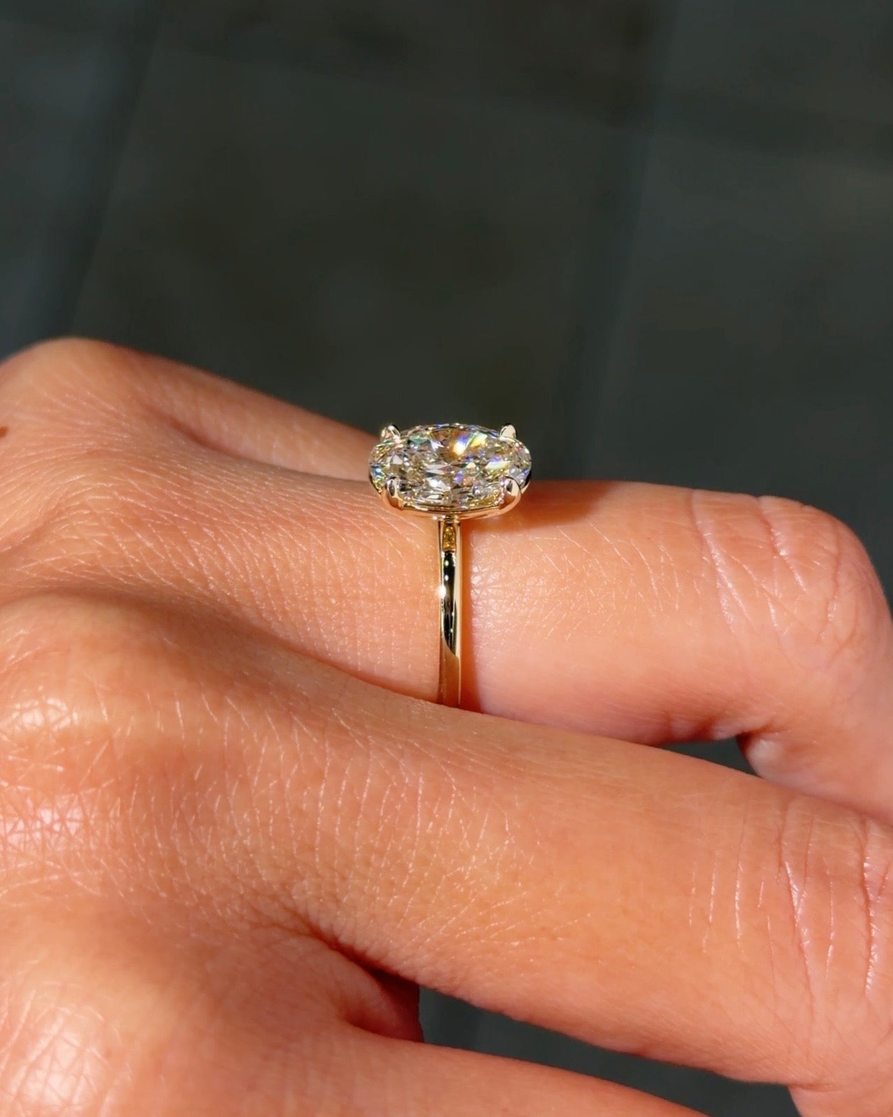 2.01ct F - VS1 Oval Lab Diamond Leah - PBD Engagement Rings