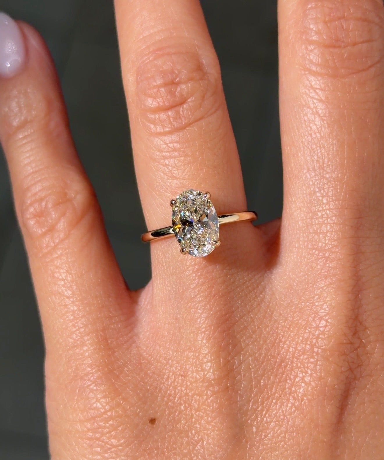 2.01ct F - VS1 Oval Lab Diamond Leah - PBD Engagement Rings