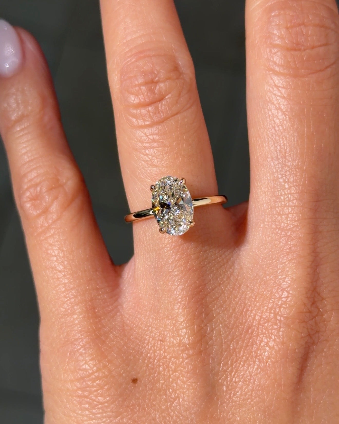 2.01ct F - VS1 Oval Lab Diamond Leah - PBD Engagement Rings