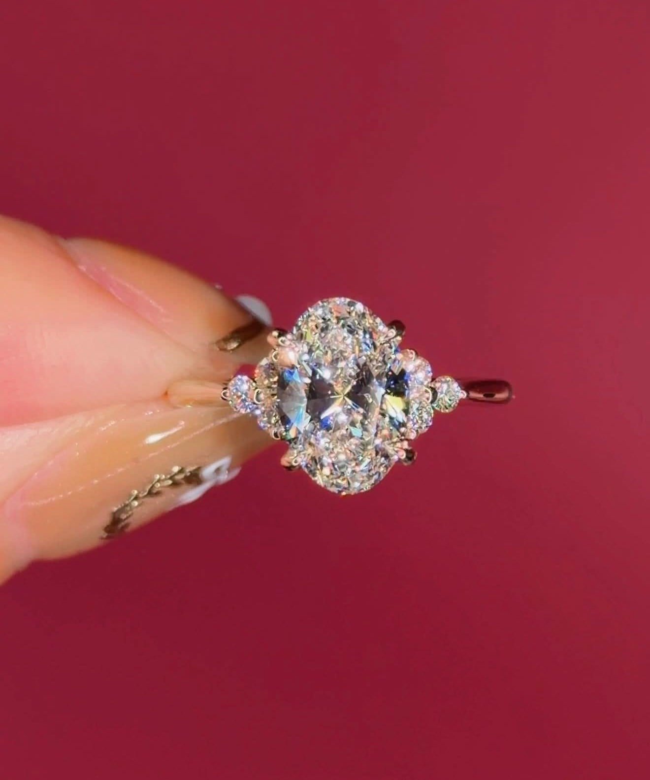 2.01ct F - VS1 Oval Lab Diamond Lindsey - PBD Engagement Rings