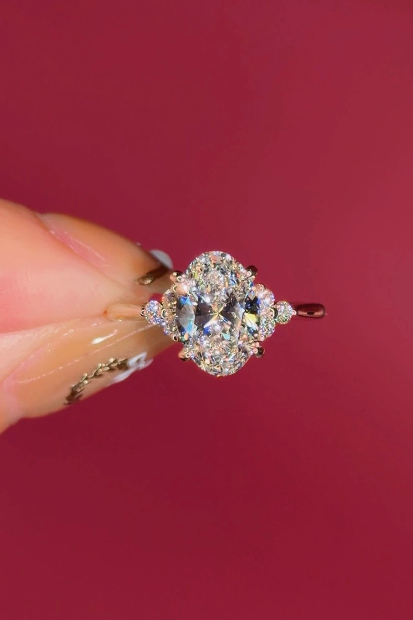 2.01ct F - VS1 Oval Lab Diamond Lindsey - PBD Engagement Rings