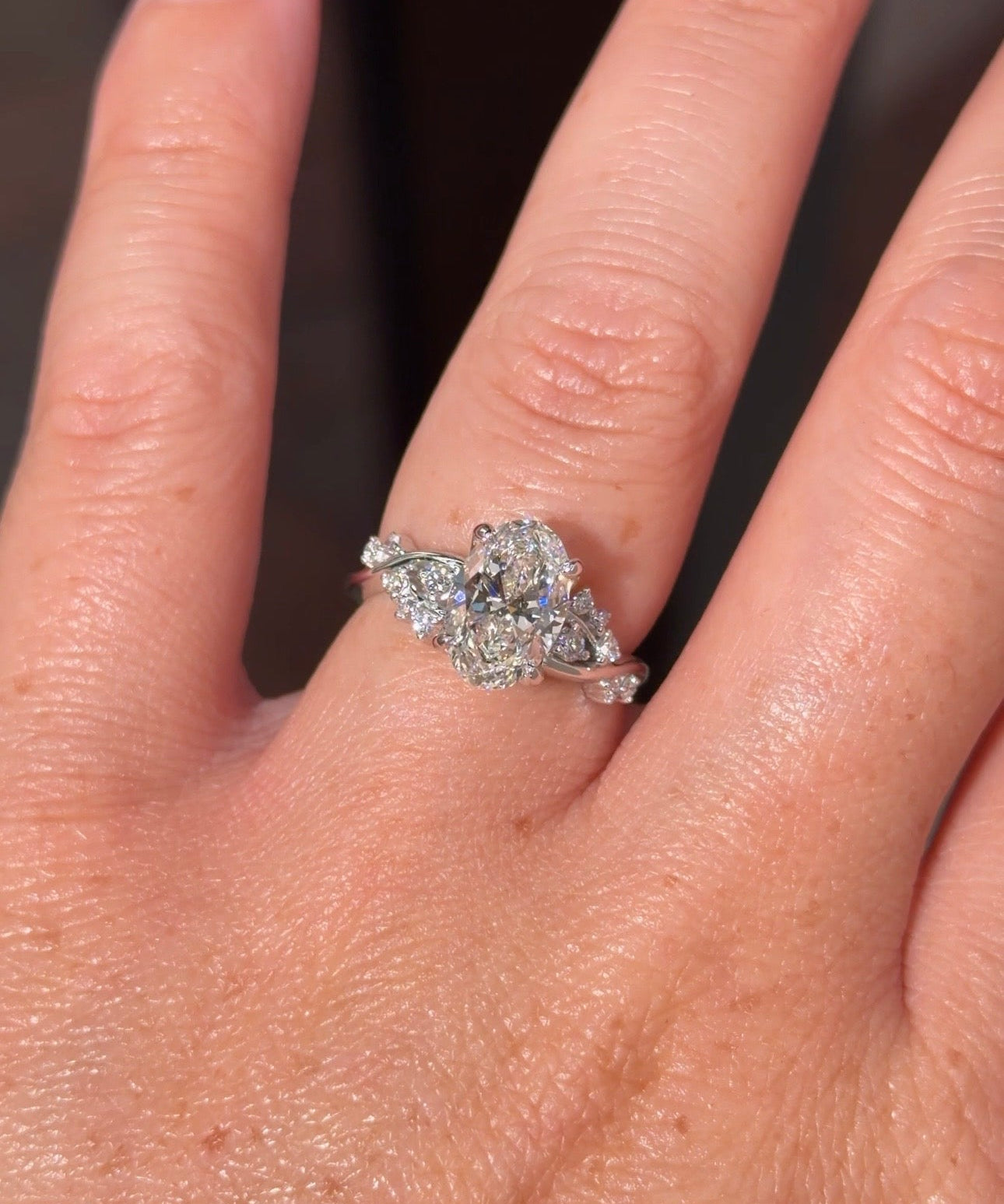 2.01ct F - VVS2 Oval Lab Diamond Ariel - PBD Engagement Rings