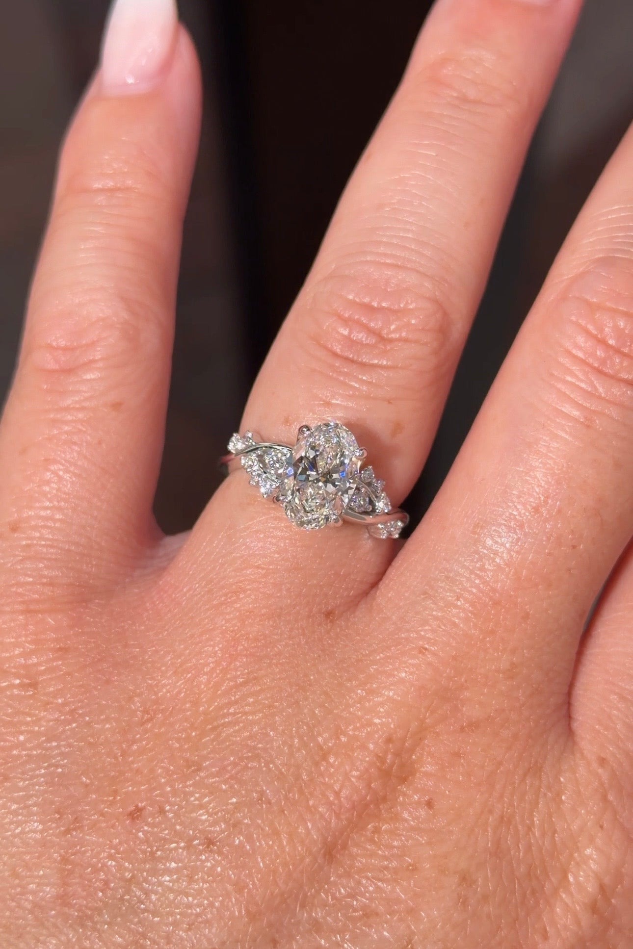 2.01ct F - VVS2 Oval Lab Diamond Ariel - PBD Engagement Rings