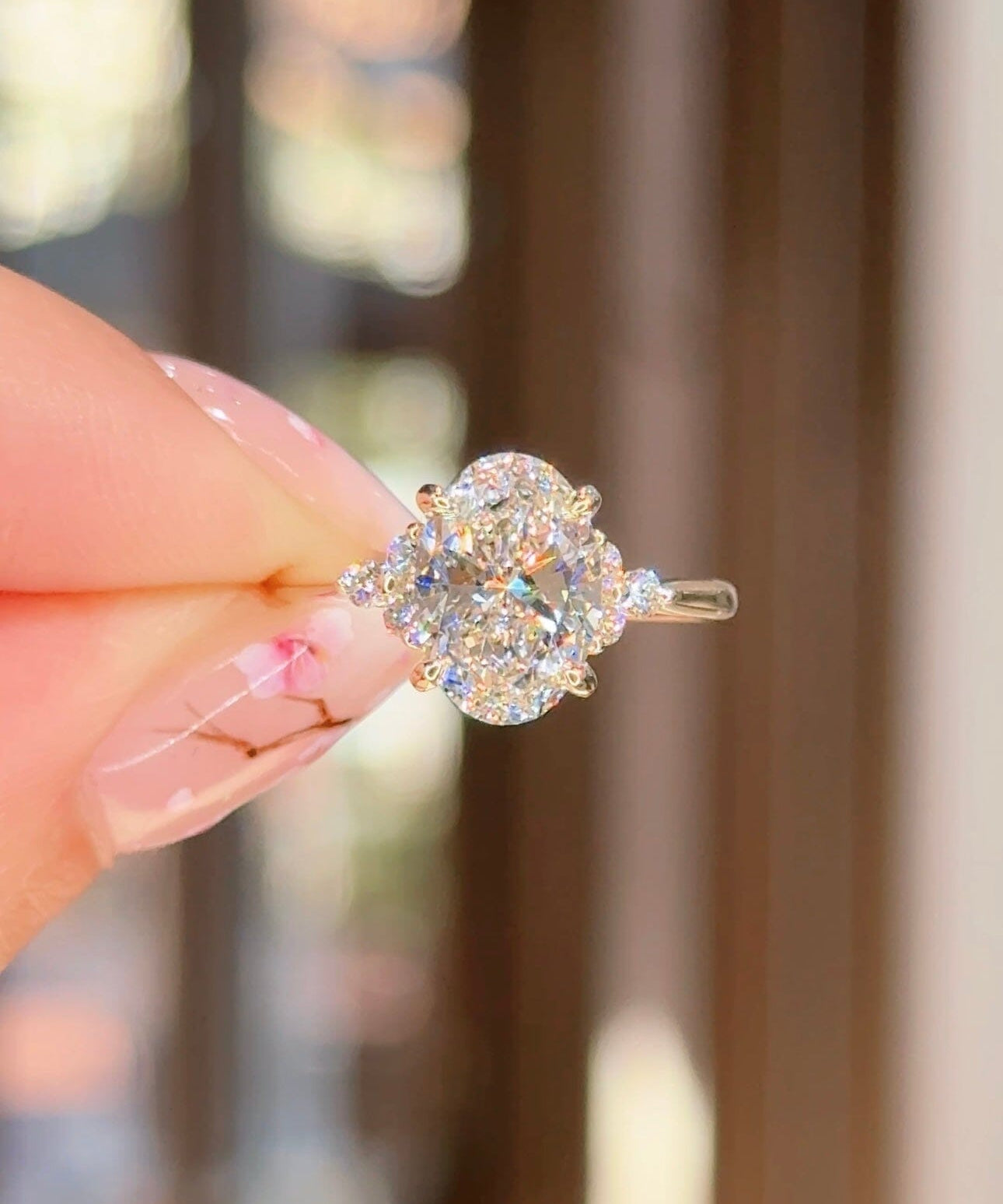 2.01ct F-VVS2 Oval Lab Diamond Lindsey Engagement Rings Princess Bride Diamonds 
