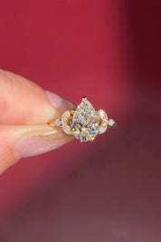2.01ct F - VVS2 Pear Lab Diamond Sarah - PBD Engagement Rings