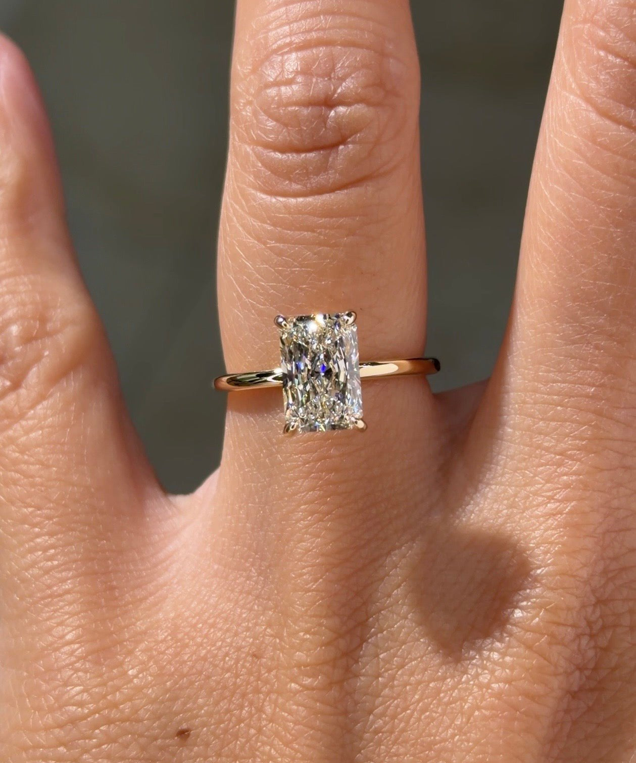 2.01ct F-VVS2 Radiant Lab Diamond Kayla - PBD Engagement Rings