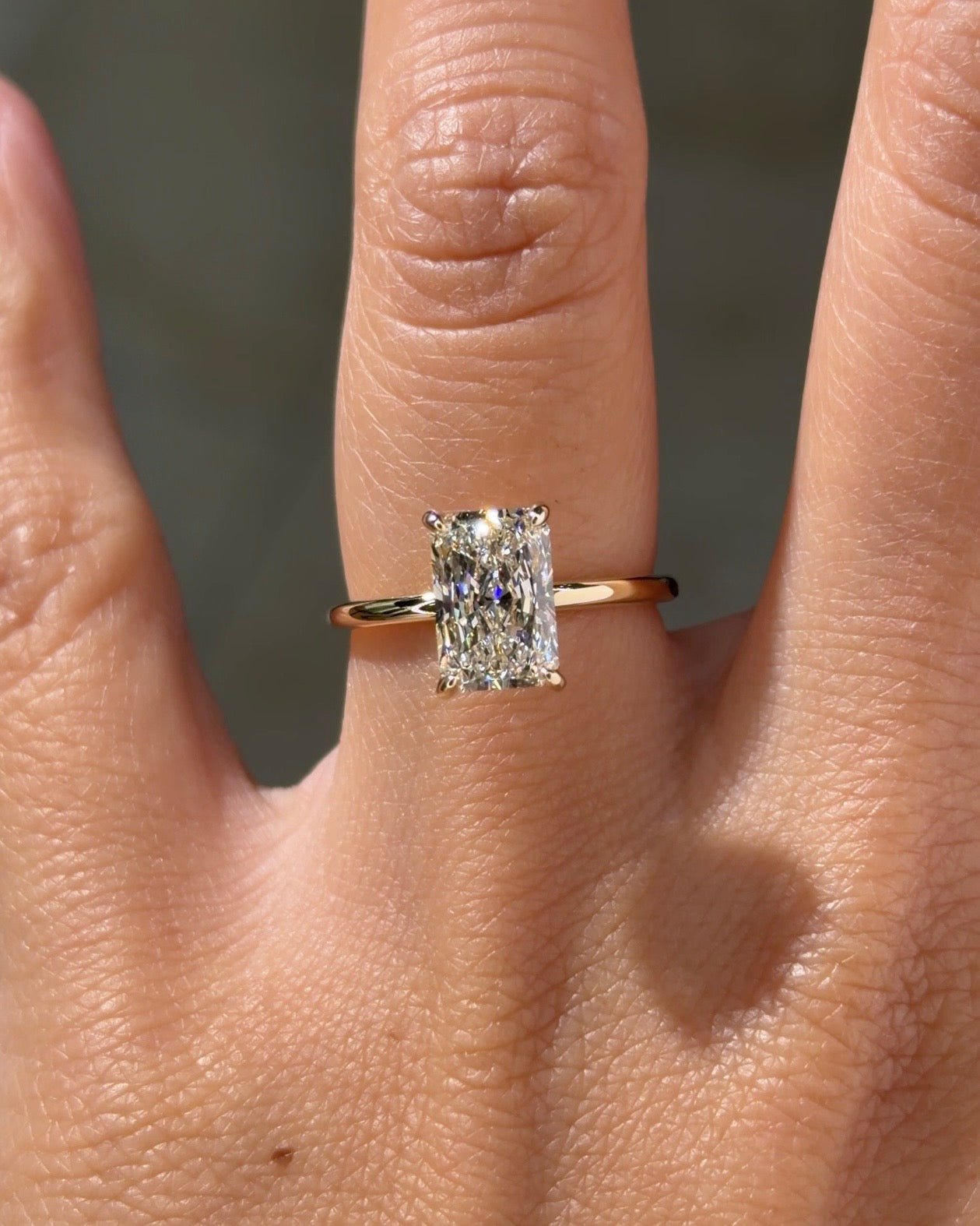 2.01ct F-VVS2 Radiant Lab Diamond Kayla - PBD Engagement Rings