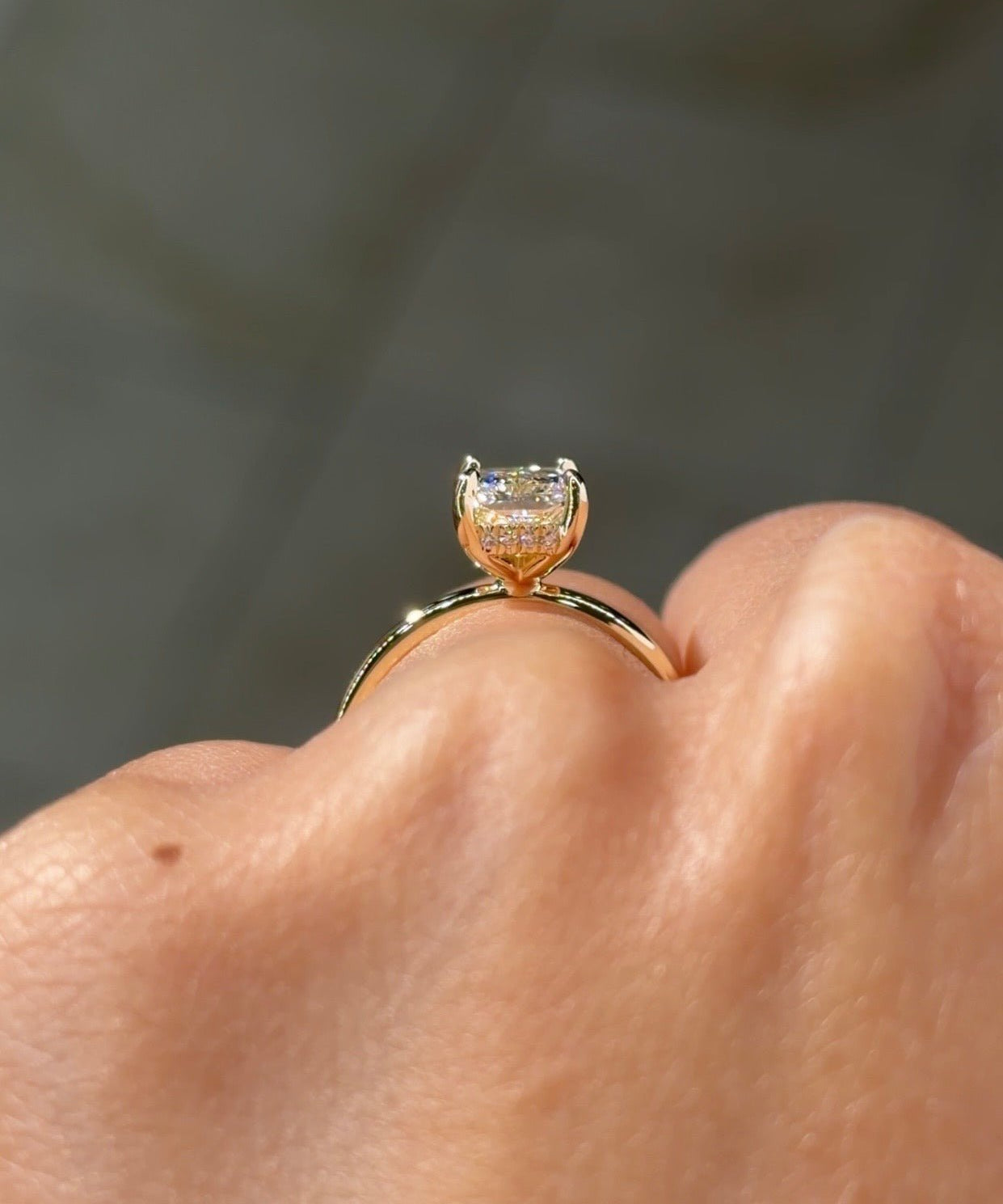 2.01ct F-VVS2 Radiant Lab Diamond Kayla - PBD Engagement Rings